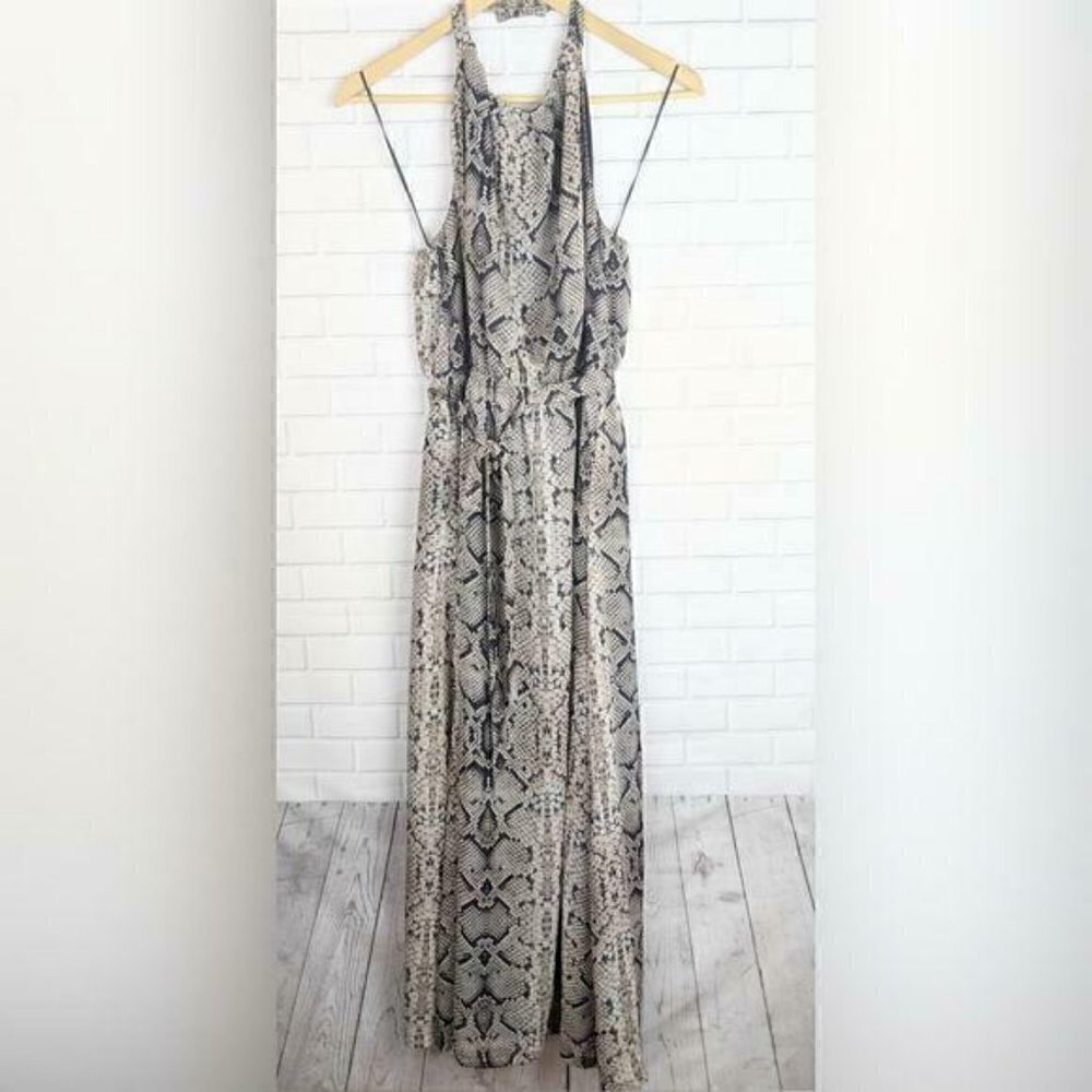 Jessica Simpson Dress Womens Small 6 Black Brown Snake whimsigoth‎ sleek dark